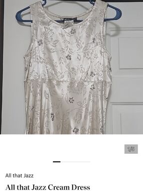 All that Jazz Cream Floral Satin Midi Dress